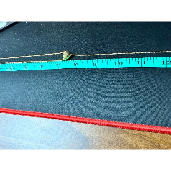 18K Gold Yellow Puffed Heart Diamond Dangle 8.5mm Pearls 16"Chain 5.46 Grams. - Picture 12 of 13